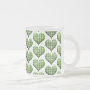 Cooles grünes Weiß Herz St.Patrick's Day Holiday Mattglastasse
