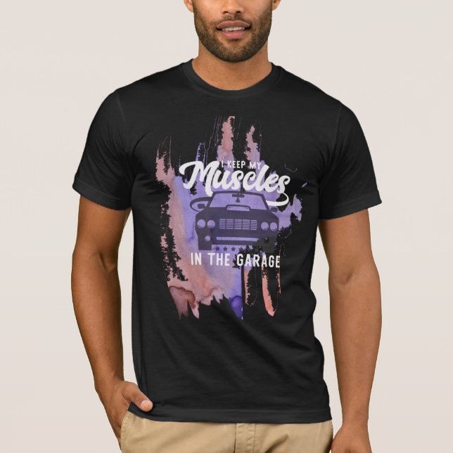 Cooles Grunge Muscle Shirt Car Graphic Design (Vorderseite)