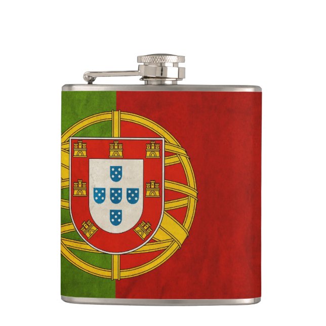 Cooles Grunge-Portugal-Flagge Bandeira De Portugal Flachmann (Vorderseite)