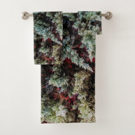 Cooles Grünlandmuster Badhandtuch Set