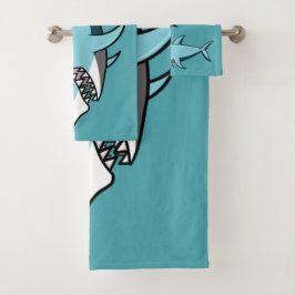 Cooles Haifisch-Name-Tuch-Set Badhandtuch Set