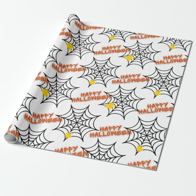 Cooles Halloween-Spinnwebsystem Geschenkpapier (Ungerollt)