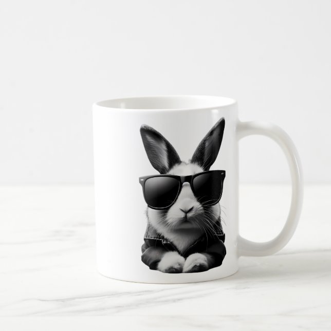 Cooles Hasen mit Sungles Jacket Osterreich Kaffeetasse (Rechts)