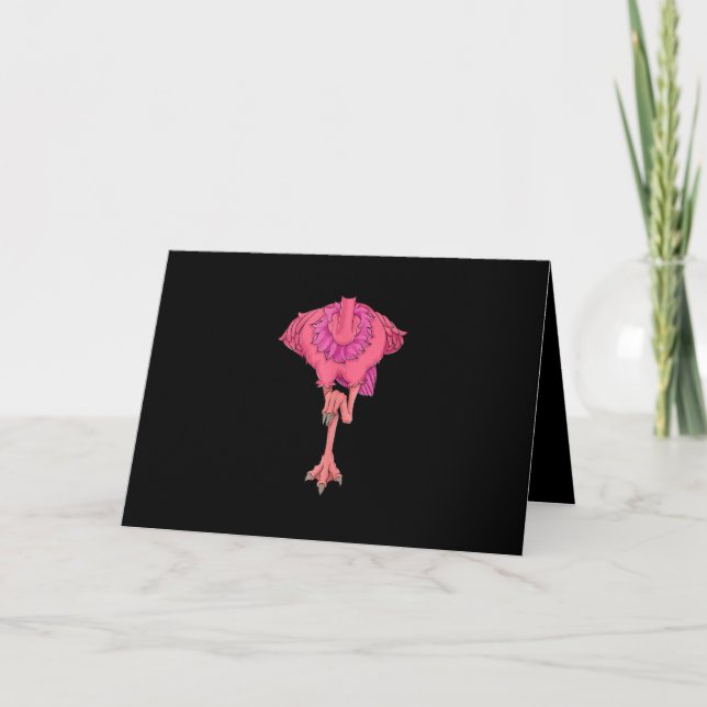 Cooles Headless-Flamingo-Halloween-Kostüm Karte (Vorderseite)