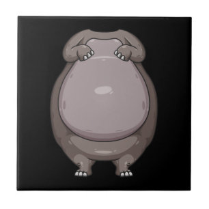 Cooles Headless Hippo Halloween Kostüm Funny Lazy Fliese