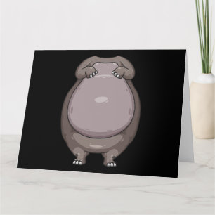 Cooles Headless Hippo Halloween Kostüm Funny Lazy Karte