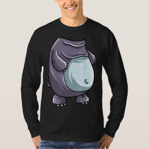 Cooles Headless Hippo Halloween Kostüm Funny Lazy T-Shirt