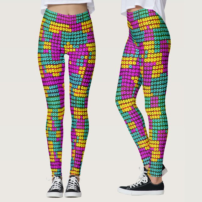 Cooles, heiß rosa Farbspielzeug Geometrisches Must Leggings (Von Creator hochgeladen)