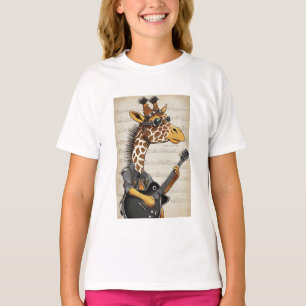 Cooles Hip Kid Mädchen Giraffe T-Shirt - Wild Life
