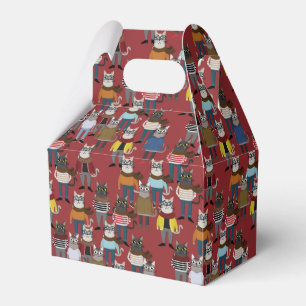 Cooles Hipster-Katzen-Muster Geschenkschachtel