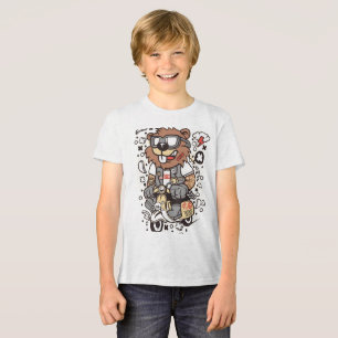Cooles Holzfäller-Bär-Kinder-T-Shirt - Künstlerisc Tri-Blend Shirt