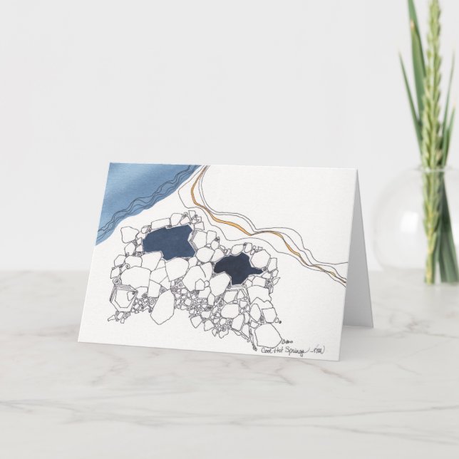 Cooles Hot Springs in Nanometer, Notecard Karte (Vorderseite)