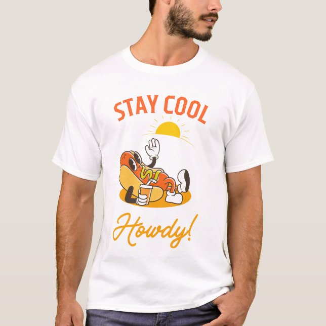Cooles Hotdog Summer Vibes T-Shirt (Vorderseite)