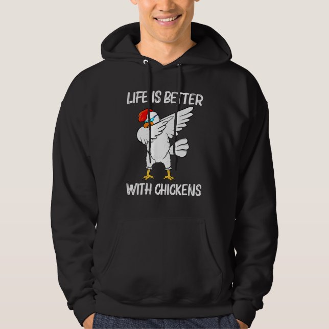 Cooles Huhn für Männer Roster-Vogel Hoodie (Vorderseite)