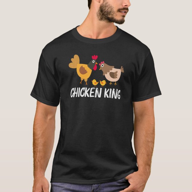 Cooles Huhn für Männer Vater Rooster Hen Chicks Po T-Shirt (Vorderseite)