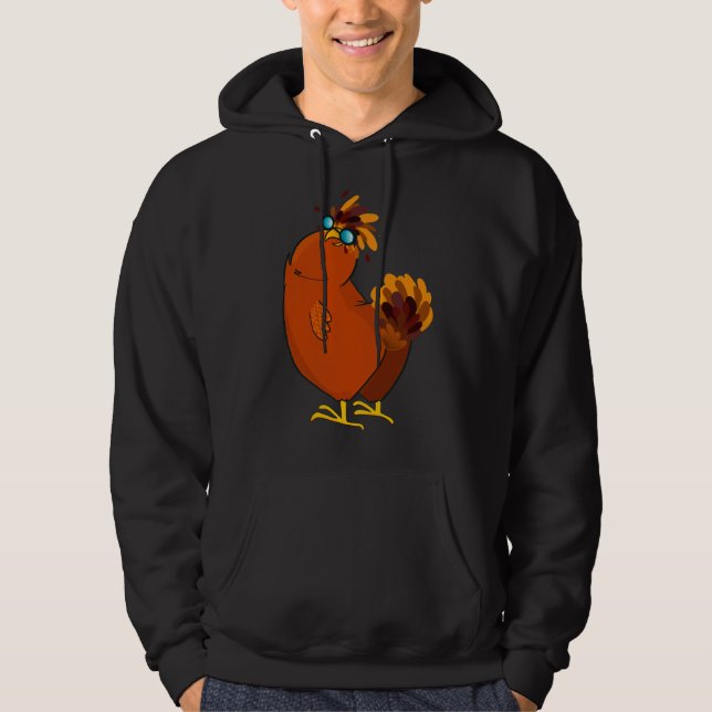 Cooles Huhn mit Sonnenbrille Hoodie (Vorderseite)