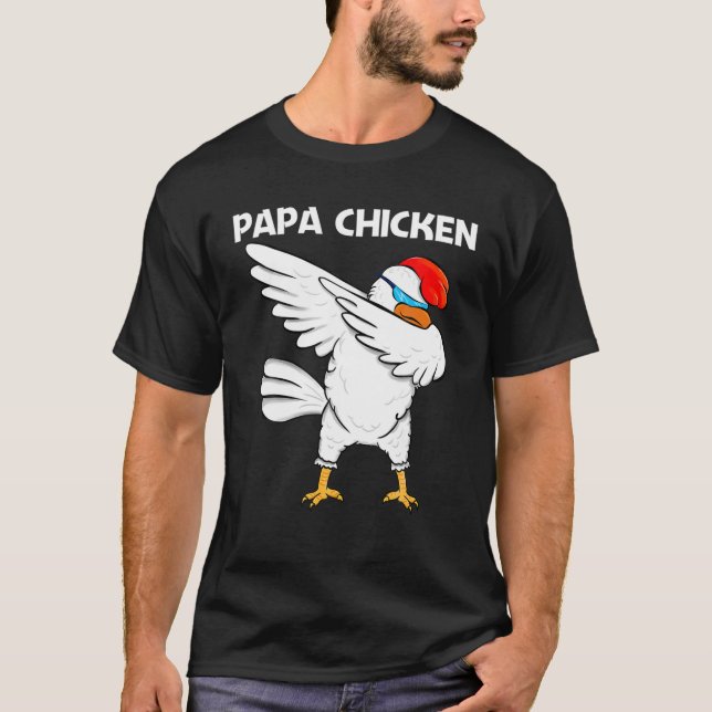 Cooles Hühnerdesign für Männer Vater Rooster Anima T-Shirt (Vorderseite)