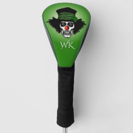 Cooles Irish Skeleton Clown Green Monogram Golf Headcover