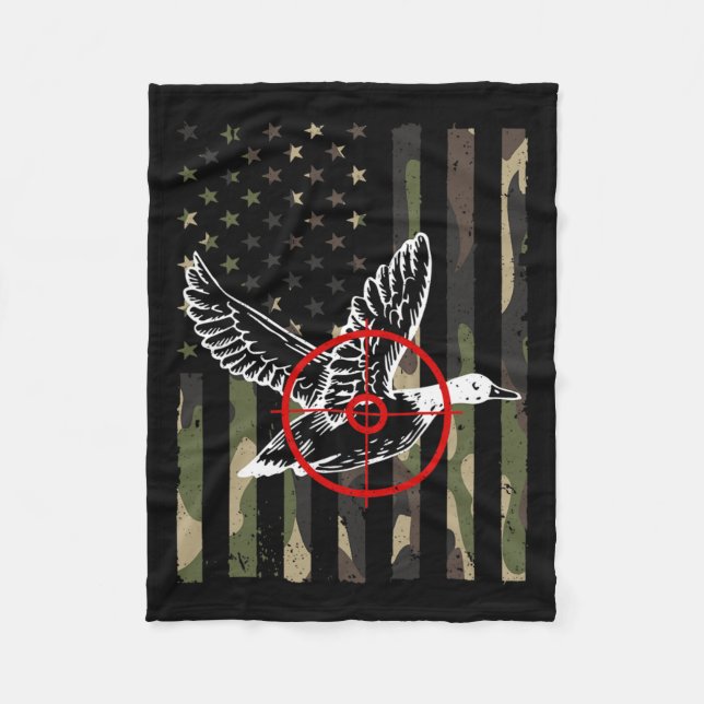 Cooles Jagddesign für Männer Frauen im Wildtierber Fleecedecke (Vorderseite)