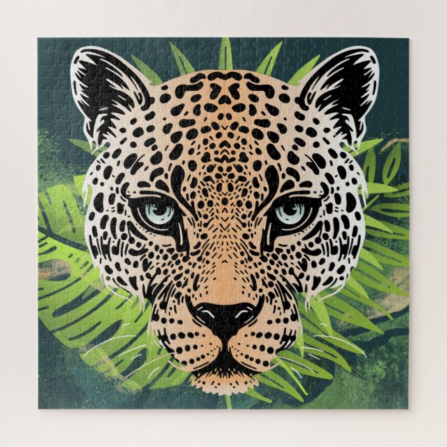 Cooles Jaguar Amazon-Wildtier Puzzle (Vertikal)