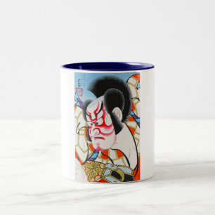 Cooles japanisches traditionelles kabuki Make-up Zweifarbige Tasse