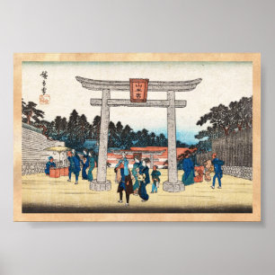 Cooles japanisches Vintages ukiyo-e Torus-Tordorf Poster