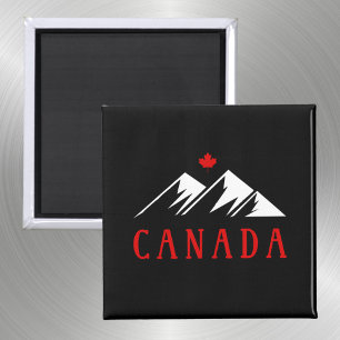 Cooles Kanada Berge Kanadischer Ahornblätterpilz D Magnet