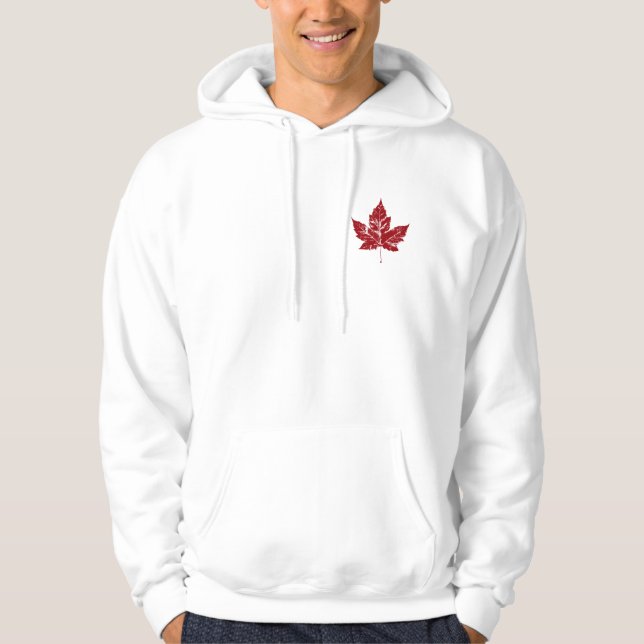 Cooles Kanada Hoodie Retro Maple Leaf Souvenir (Vorderseite)