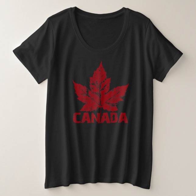 Cooles Kanada Shirt Women's Retro Canada Plus Größ (Design vorne)