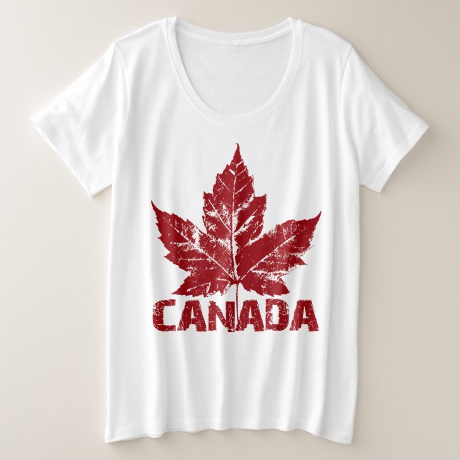 Cooles Kanada Shirt Women's Retro Canada Plus Größ (Design vorne)