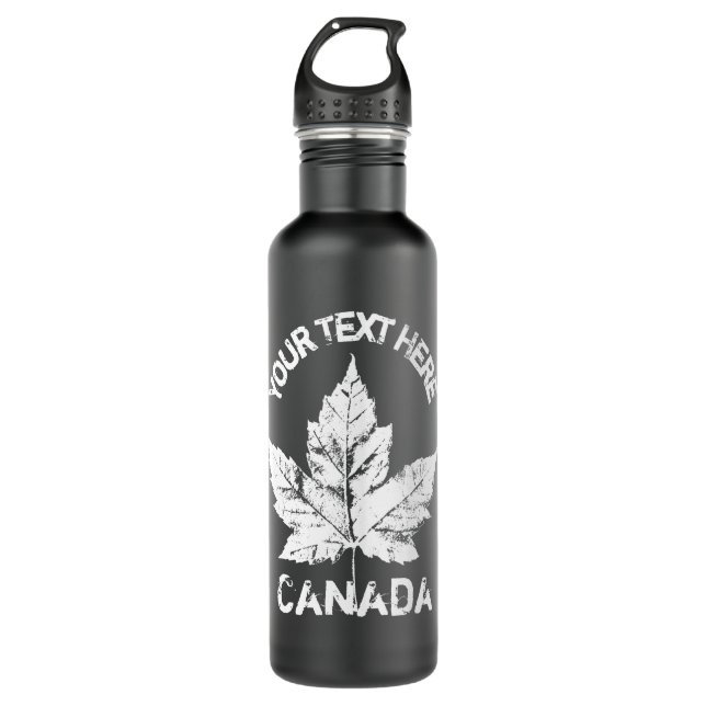 Cooles Kanada Wasserflasche Retro-Ahornleaf Souven Edelstahlflasche (Vorderseite)