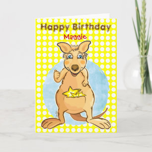 Cooles Känguru Geburtstag - Blasenkarte Karte