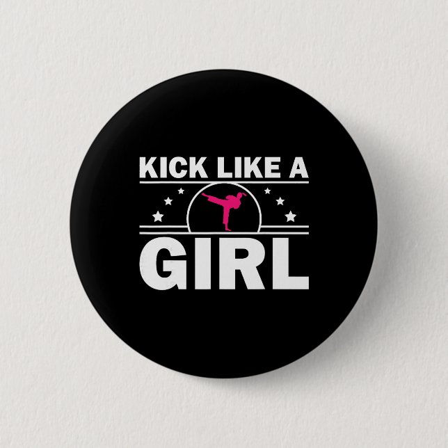 Cooles Karate-Geschenk Kickboxen Karate Liebhaber  Button (Vorderseite)
