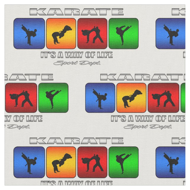 Cooles Karate ist es eine Lebensart Stoff (Nahaufnahme)