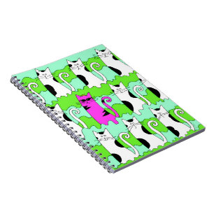 Cooles Katzen-Entwurfs-Notizbuch Notizblock