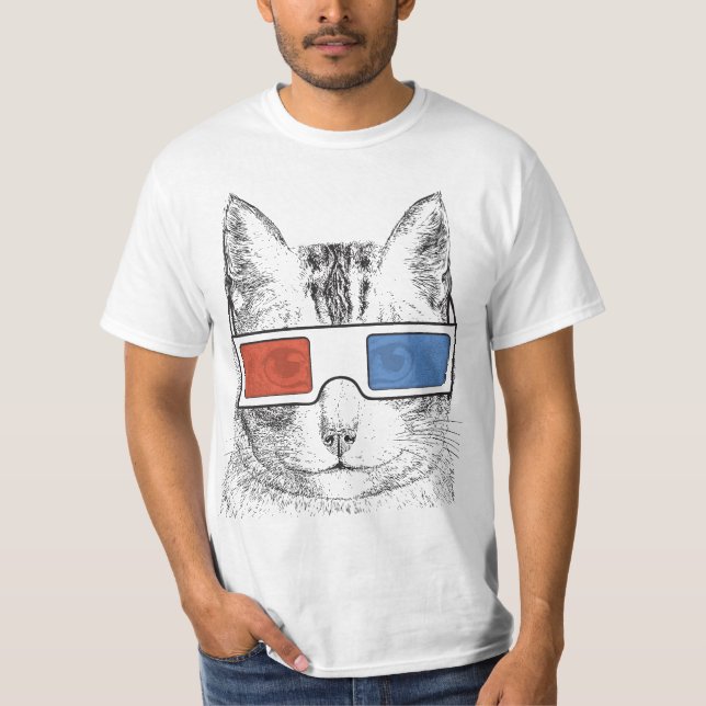 Cooles Katzen-Shirt T-Shirt (Vorderseite)