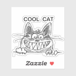 Cooles Katzenposter Aufkleber