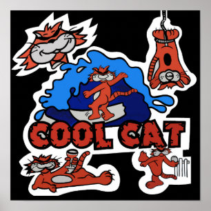 Cooles Katzenposter Poster