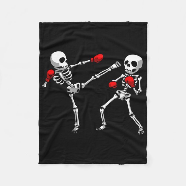 Cooles Kickboxdesign für Männer - Kickboxer Box Fleecedecke (Vorderseite)