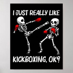 Cooles Kickboxen-Design für Männer Frauen Kickbox Poster