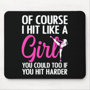 Cooles Kickboxen für Frauen Mädchen Taekwondo Kara Mousepad