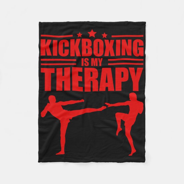 Cooles Kickboxen für Männer Frauen Kickboxer Worko Fleecedecke (Vorderseite)