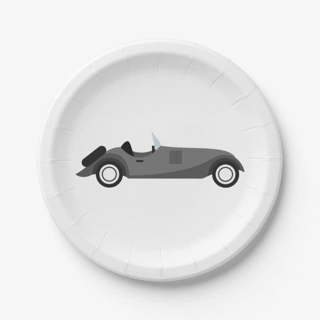 Cooles klassisches Auto Pappteller (Vorderseite)