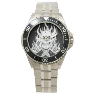 Cooles klassisches Schwarz-weißes Armbanduhr
