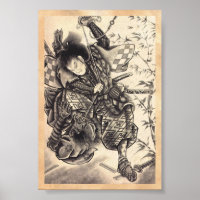 Cooles klassisches Vintages japanisches Dämon-Täto