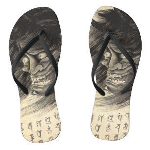 Cooles klassisches Vintages japanisches Dämonenko Flip Flops