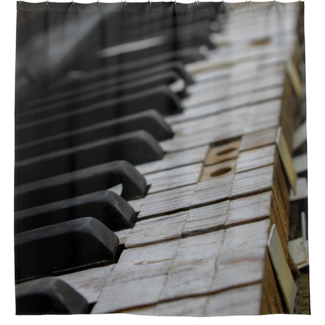 Cooles Klavier Duschvorhang (Vorderseite)