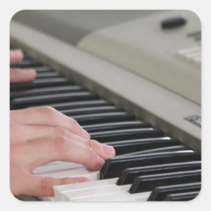 Cooles Klavier Quadratischer Aufkleber