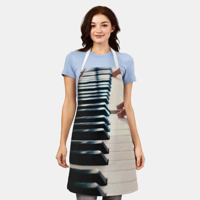 Cooles Klavierdesign Schürze (Getragen)