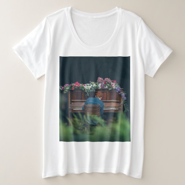 Cooles Klavierwerk Große Größe T-Shirt (Design vorne)